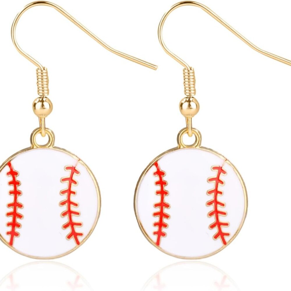 Baseball Dangle Earrings, Stylish Baseball Earrings for Women Softball Earrings